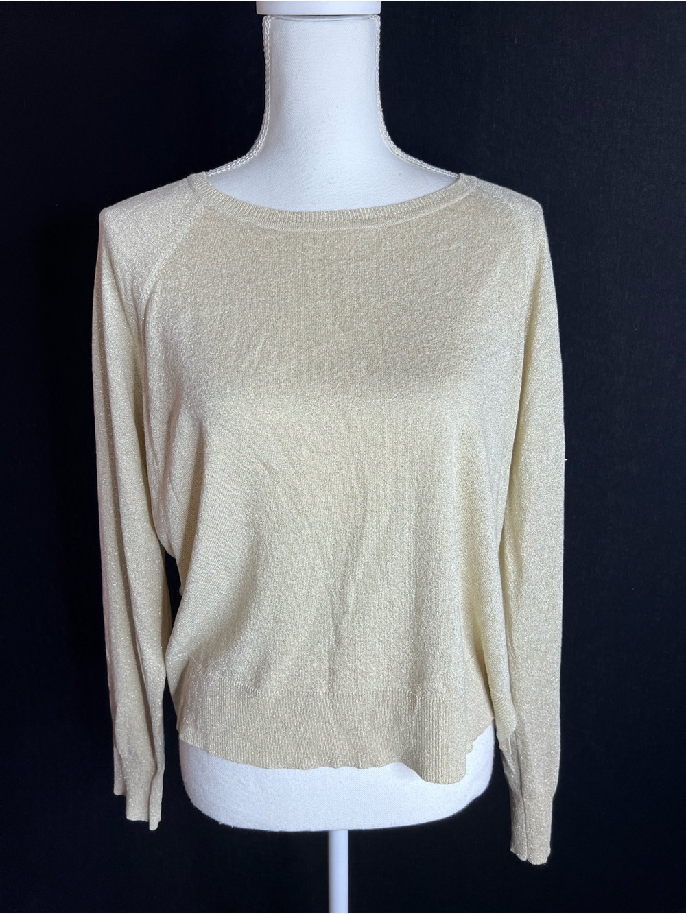 Light Cream sparkle Zara Long Sleeve Women's Sweater